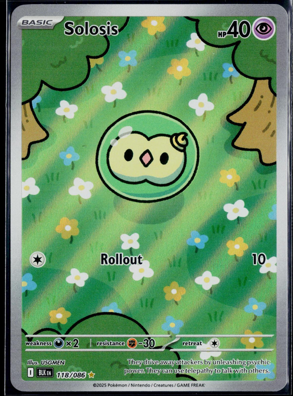 SOLOSIS 118/086 POKEMON BLACK BOLT HOLO ILLUSTRATION RARE NM