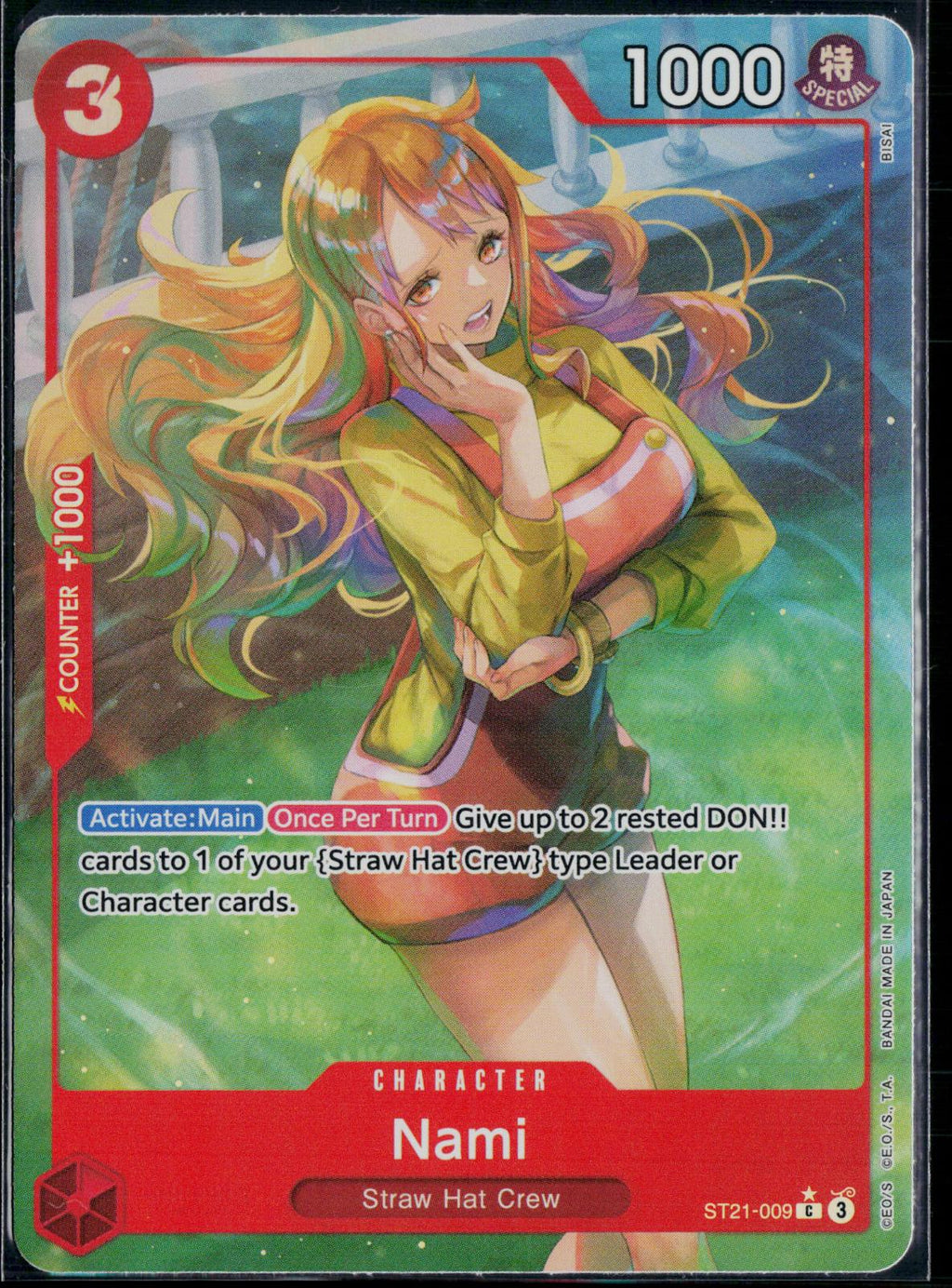NAMI (PARALLEL) ST21-009 ONE PIECE STARTER DECK EX: GEAR 5 C NM