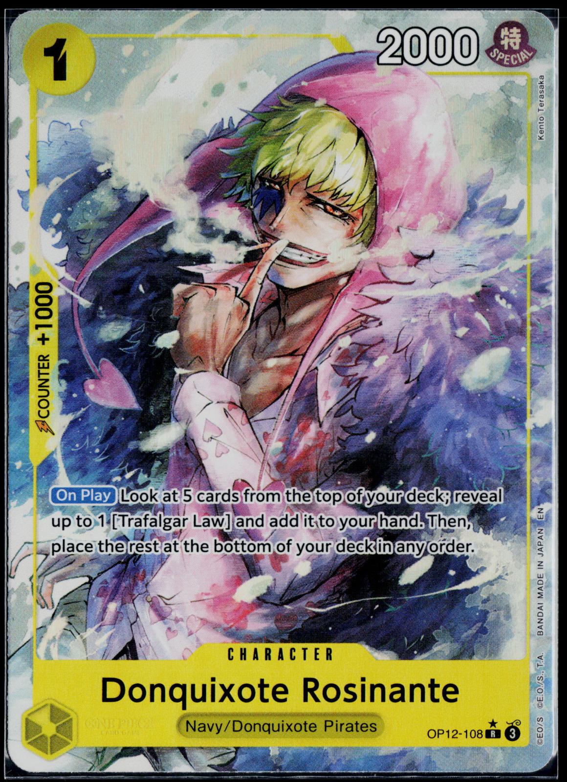 DONQUIXOTE ROSINANTE (ALTERNATE ART) OP12-108 ONE PIECE LEGACY OF THE MASTER NM