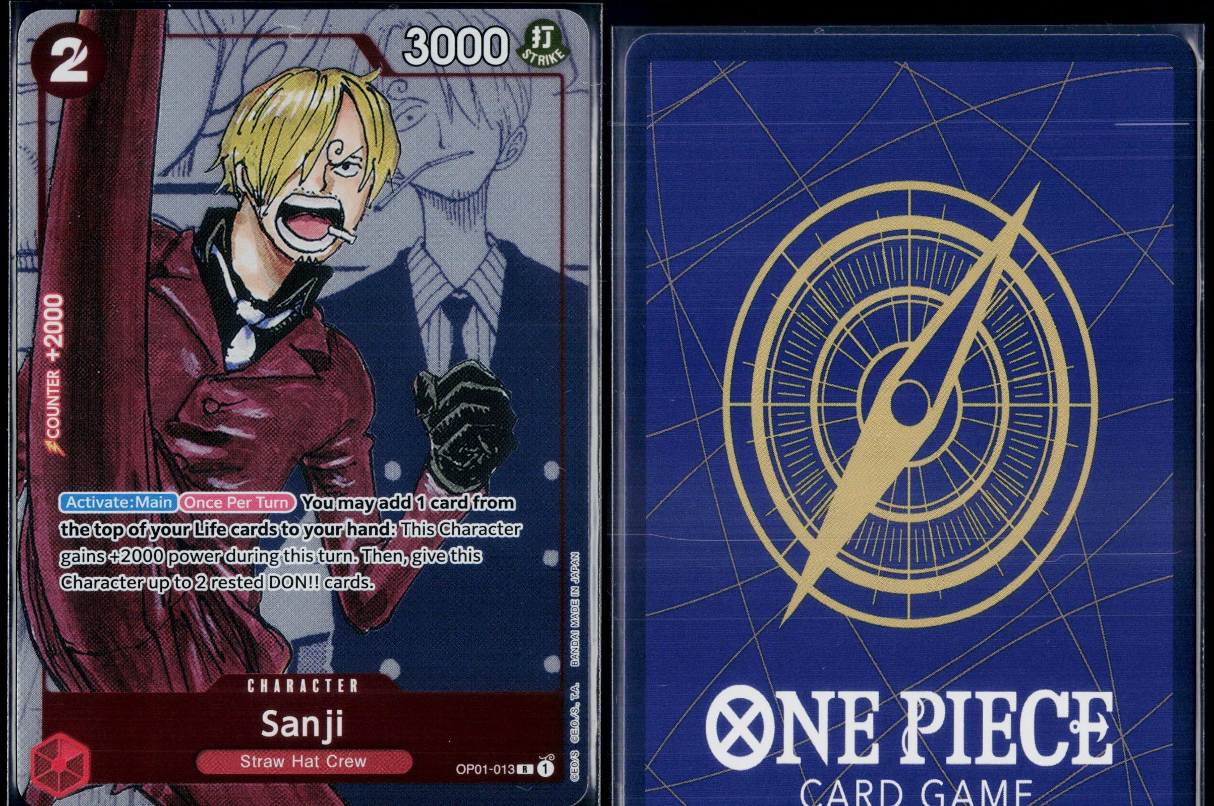SANJI (ALTERNATE ART) OP01-013 ONE PIECE ONE PIECE PROMOTION CARDS P NM