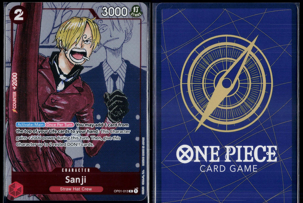 SANJI (ALTERNATE ART) OP01-013 ONE PIECE ONE PIECE PROMOTION CARDS P NM