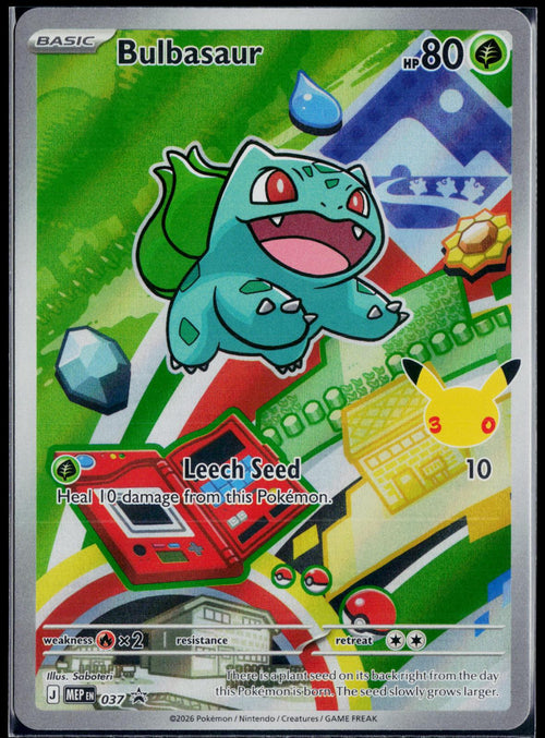 BULBASAUR 037 POKEMON ME: MEGA EVOLUTION PROMO HOLO P NM