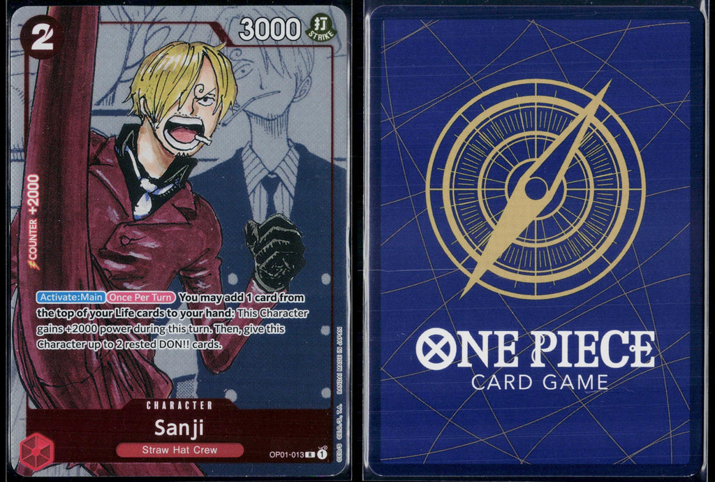 SANJI (ALTERNATE ART) OP01-013 ONE PIECE PROMOTION CARDS P NM