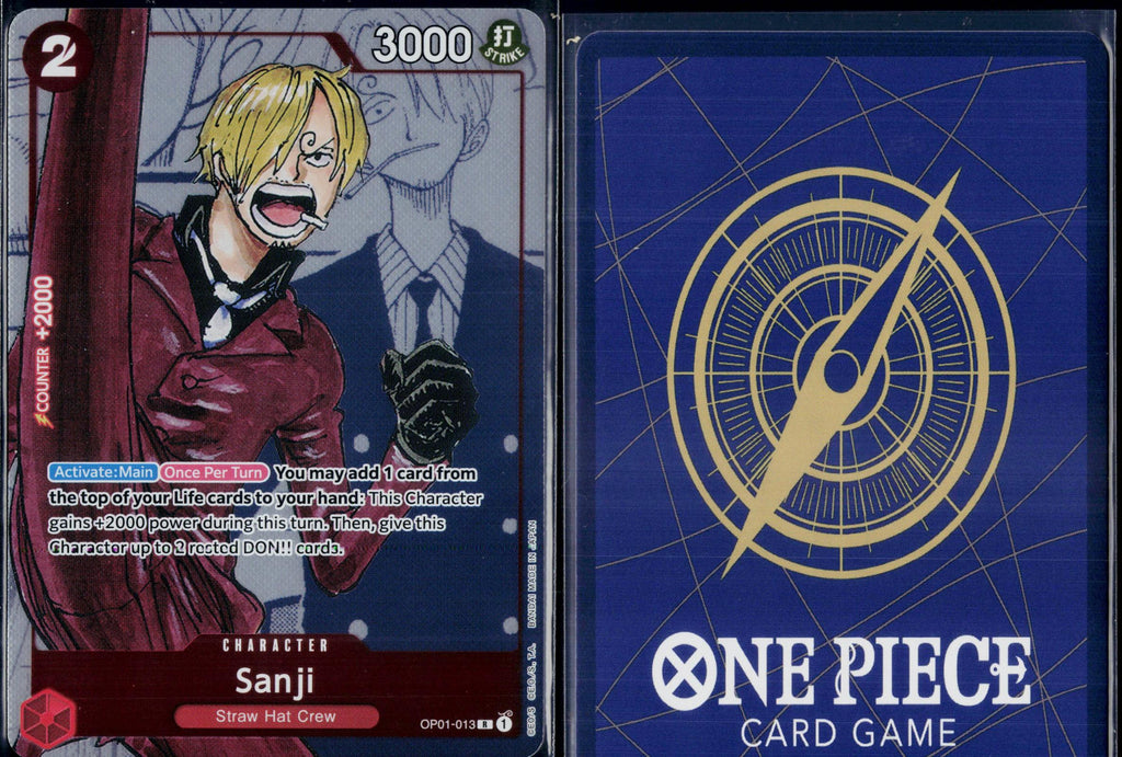 SANJI (ALTERNATE ART) OP01-013 ONE PIECE ONE PIECE PROMOTION CARDS P NM