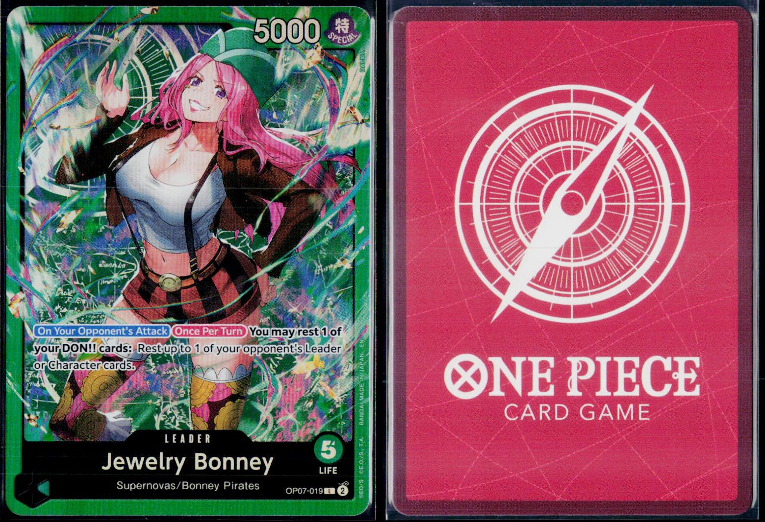 JEWELRY BONNEY OP07-019 ONE PIECE STARTER DECK 24: GREEN JEWELRY BONNEY L NM