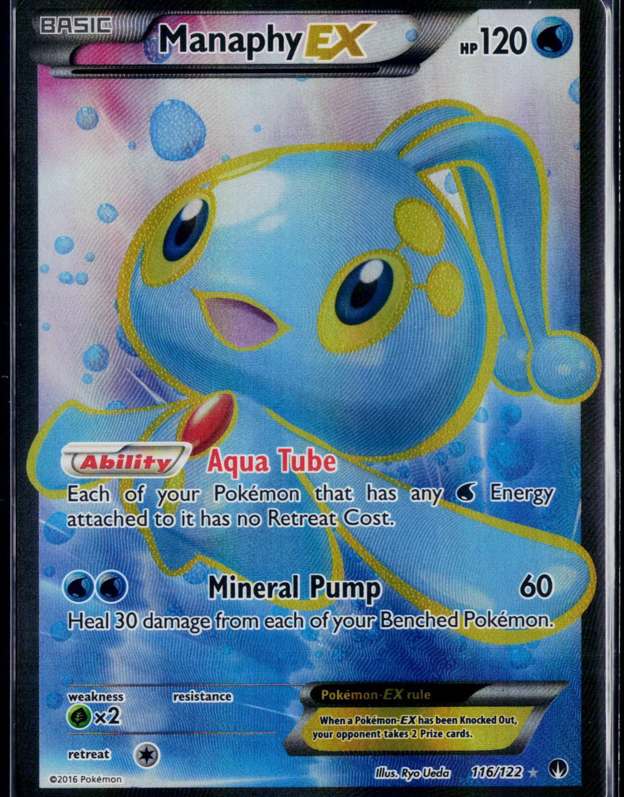 MANAPHY EX 116/122 POKEMON BREAKPOINT ULTRA RARE NM