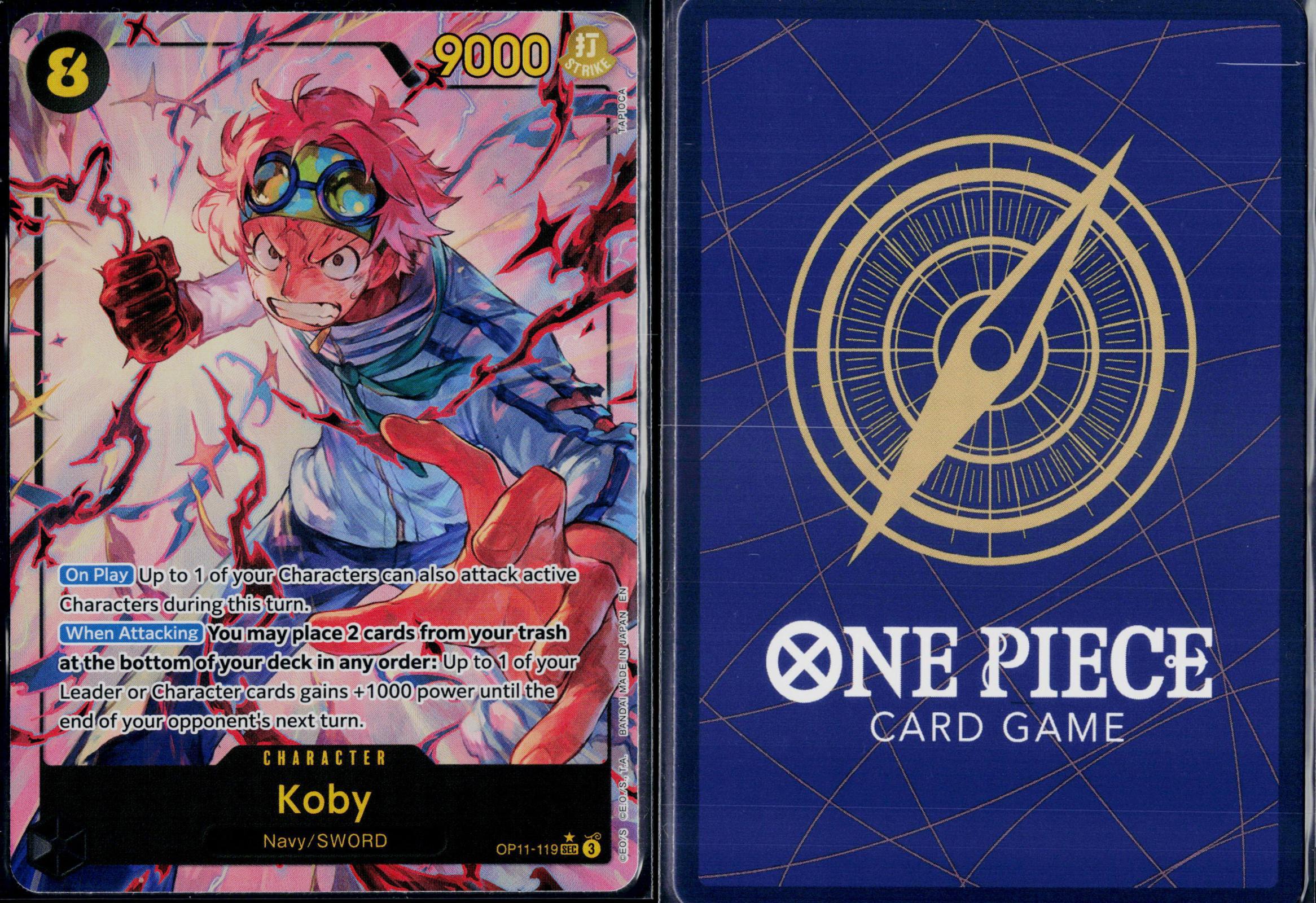 KOBY (119) (ALTERNATE ART) OP11-119 ONE PIECE A FIST OF DIVINE SPEED SEC NM