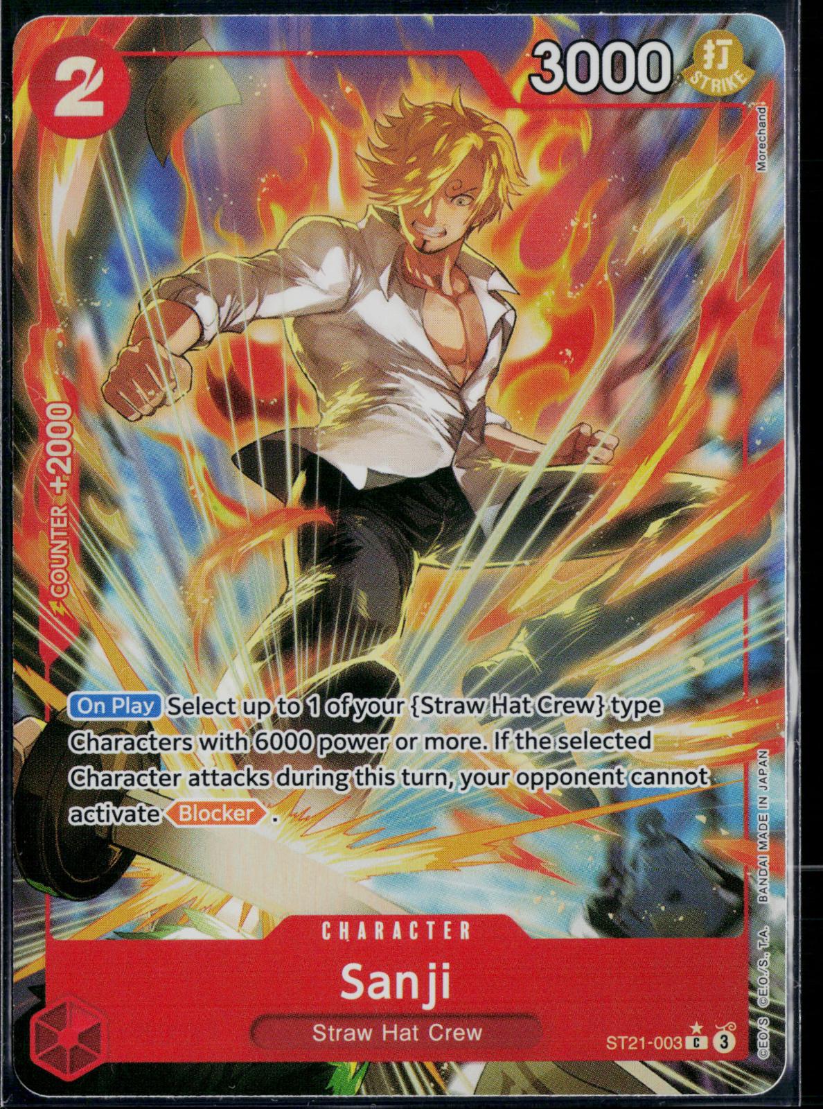SANJI (PARALLEL) ST21-003 ONE PIECE STARTER DECK EX: GEAR 5 C NM