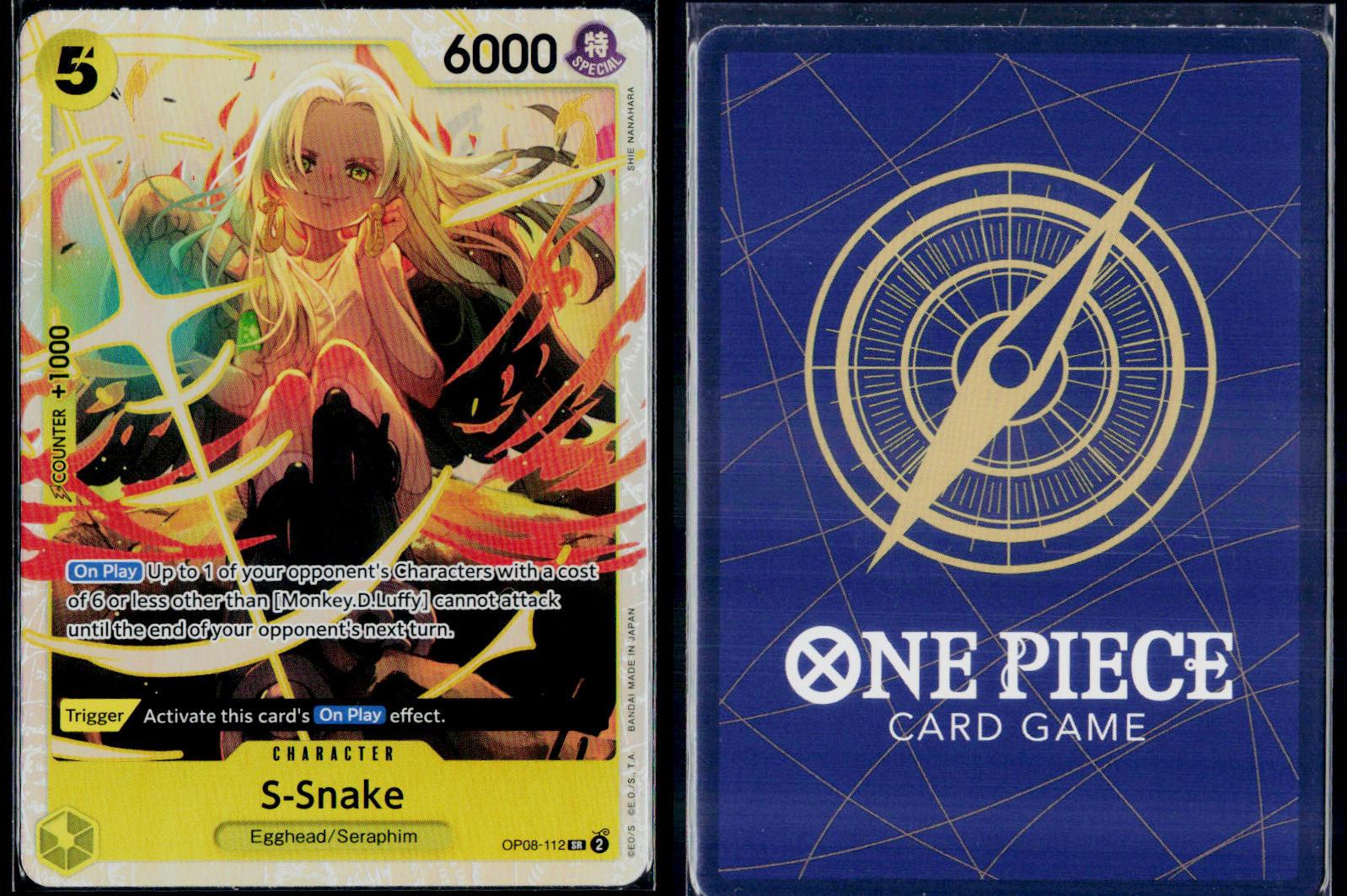 S-SNAKE OP08-112 ONE PIECE TWO LEGENDS SR NM