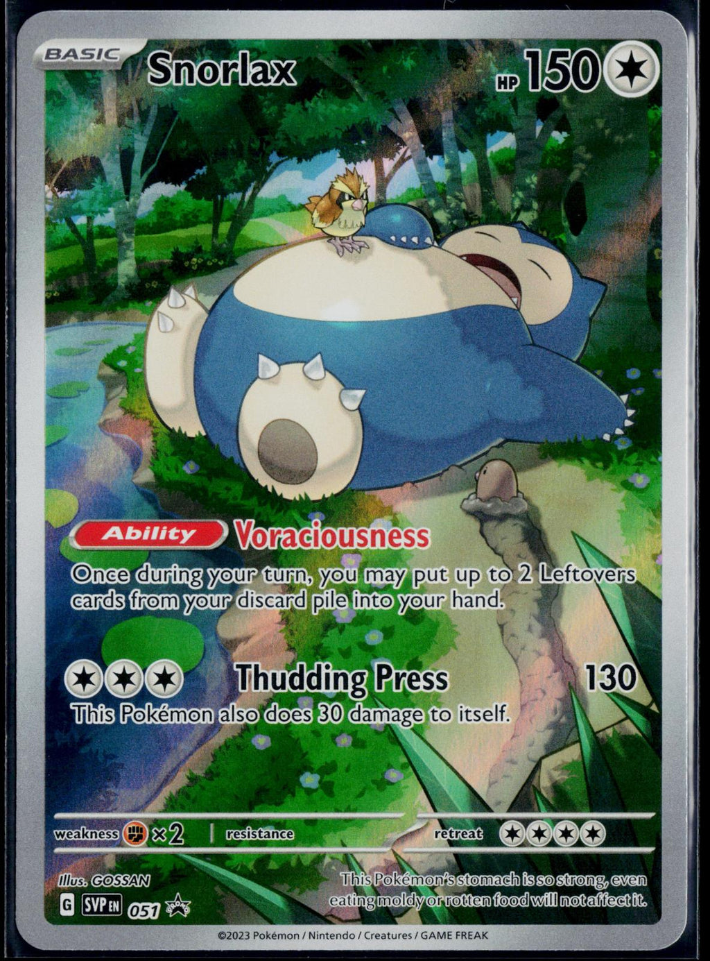 SNORLAX 051 POKEMON SCARLET & VIOLET PROMO HOLO P NM