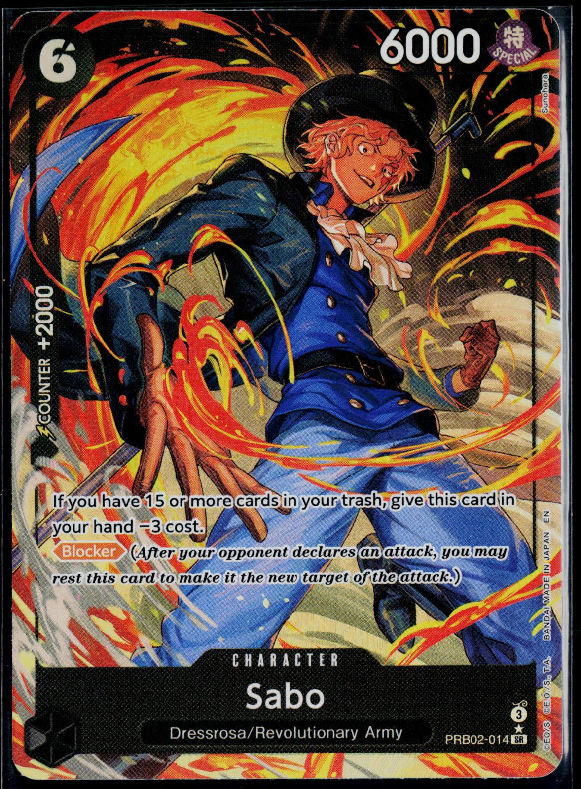 SABO - PRB02-014 (ALTERNATE ART) ONE PIECE NM