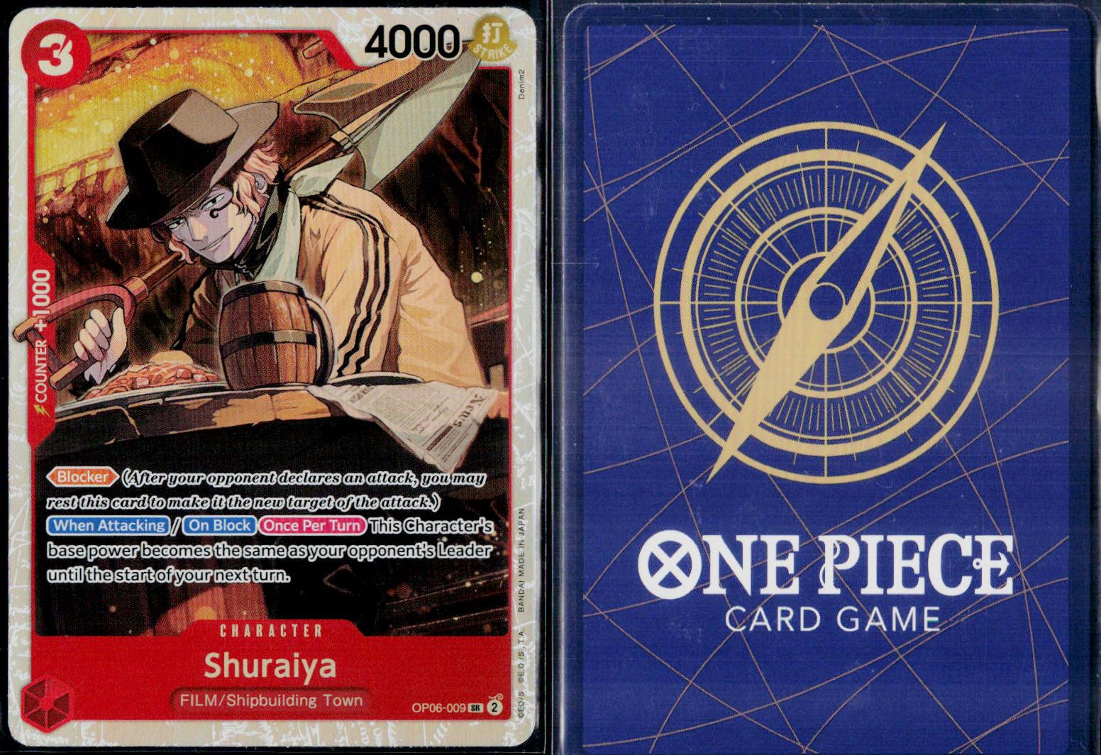 SHURAIYA OP06-009 ONE PIECE WINGS OF THE CAPTAIN SR NM