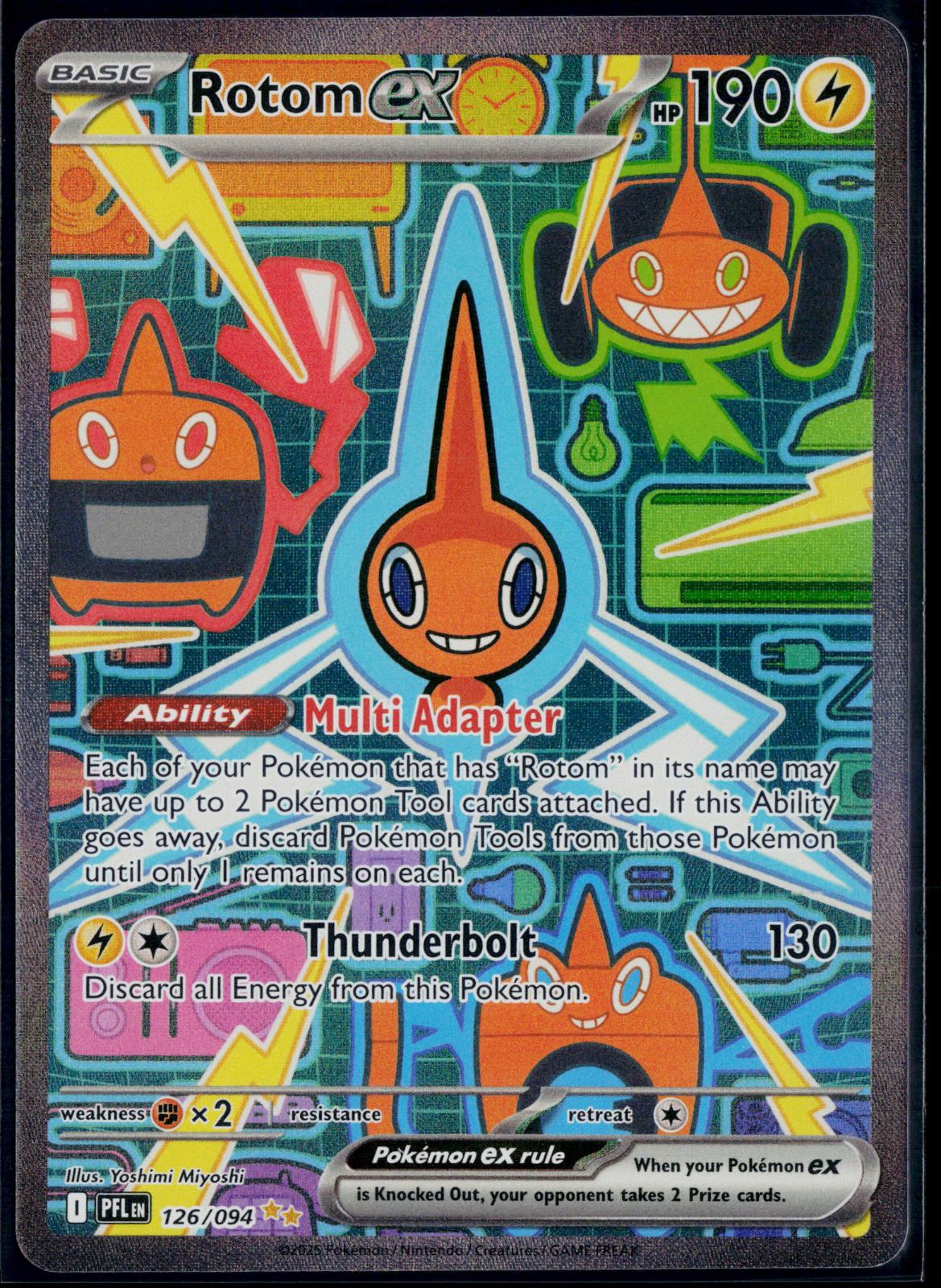 ROTOM EX 126/094 POKEMON PHANTASMAL FLAMES SPECIAL ILLUSTRATION RARE NM