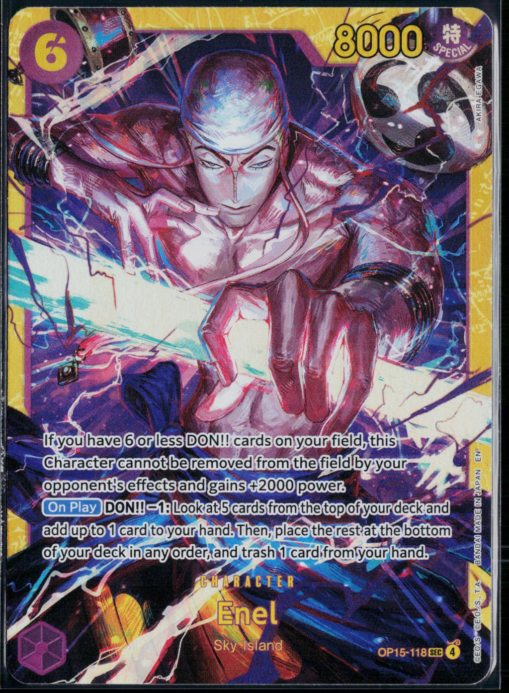 ENEL OP15-118 ONE PIECE ADVENTURE ON KAMI'S ISLAND SEC NM