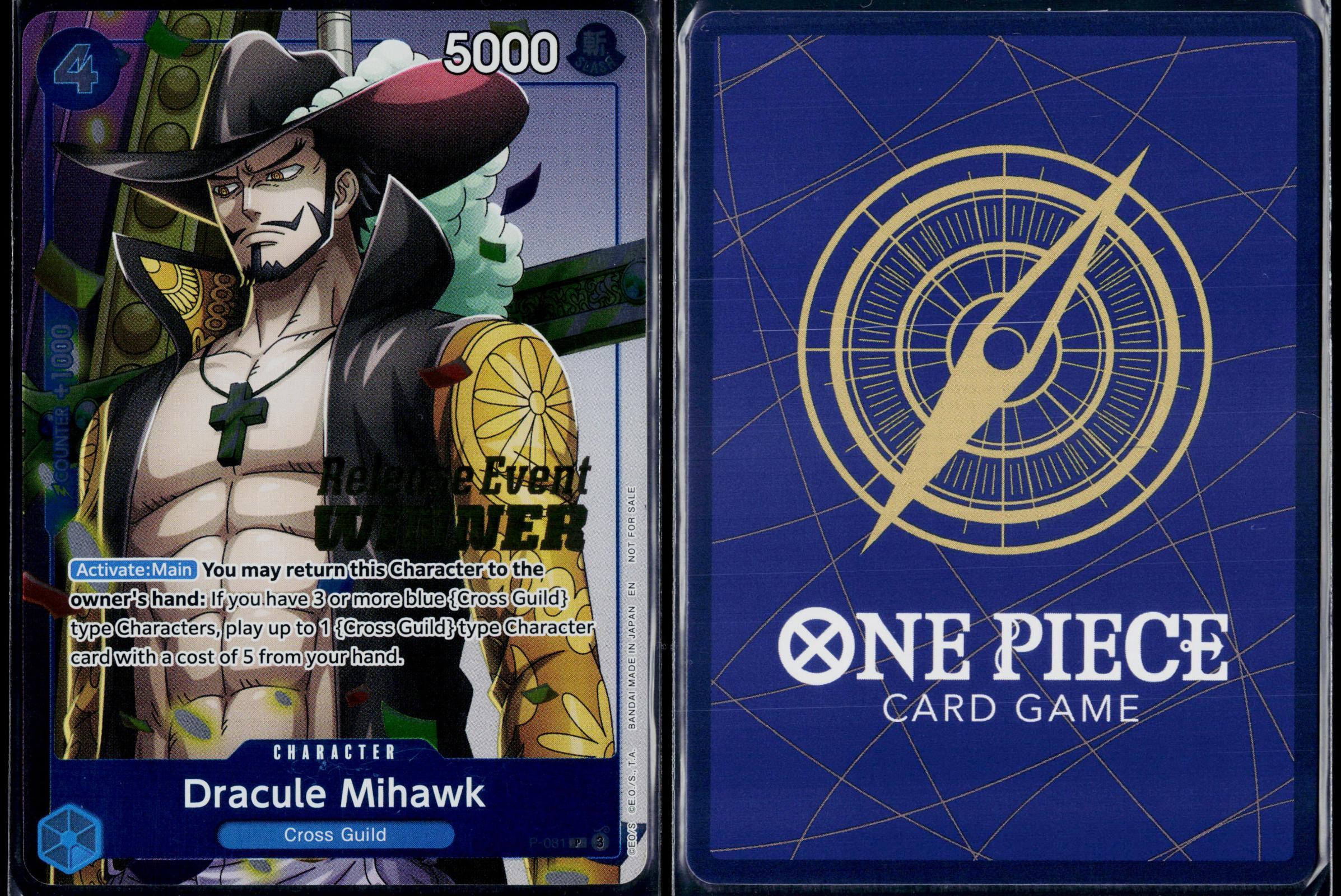 DRACULE MIHAWK (OP11 RELEASE EVENT WINNER) P-081 ONE PIECE PROMOTION CARDS NM