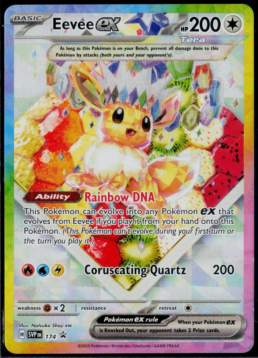 EEVEE EX 174 POKEMON SCARLET & VIOLET PROMO HOLO P NM