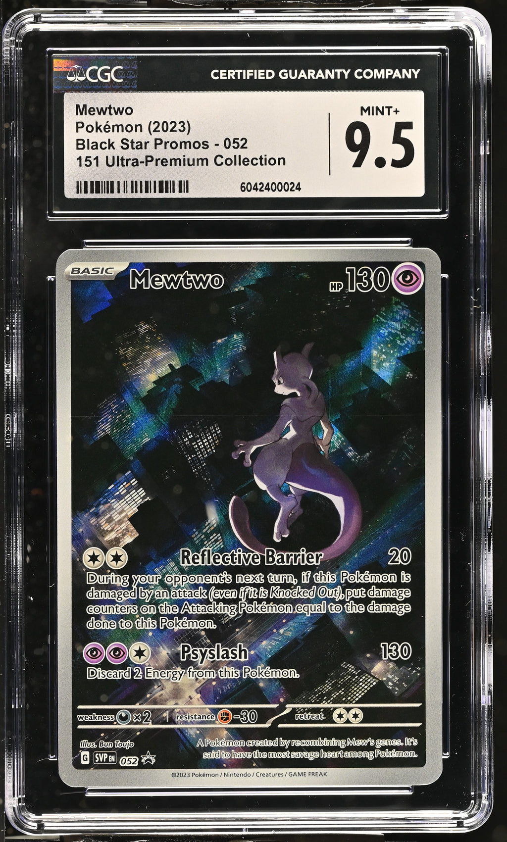 MEWTWO 052 CGC 9.5 POKEMON BLACK STAR PROMOS 151 ULTRA-PREMIUM COLLECTION