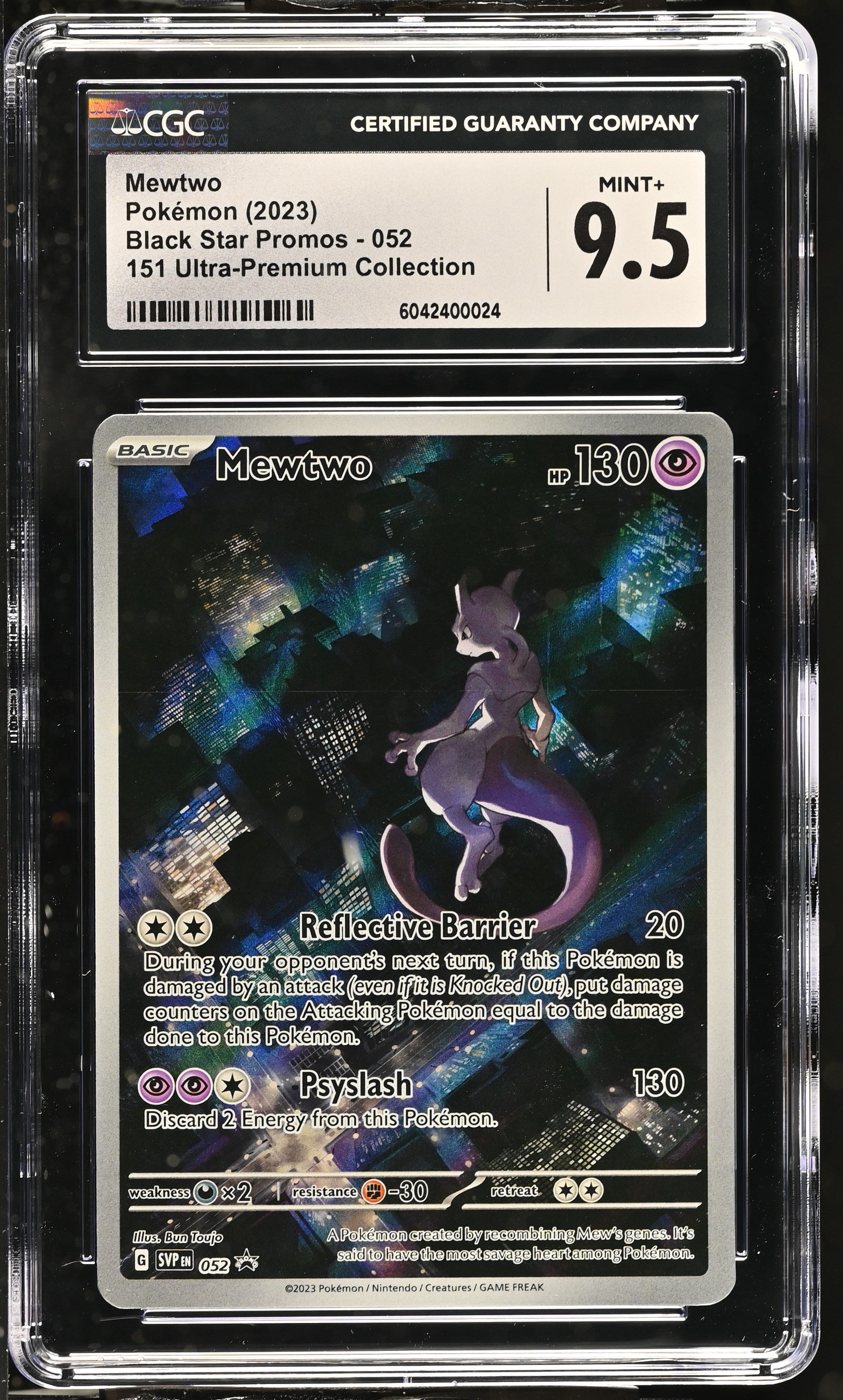 MEWTWO 052 CGC 9.5 POKEMON BLACK STAR PROMOS 151 ULTRA-PREMIUM COLLECTION