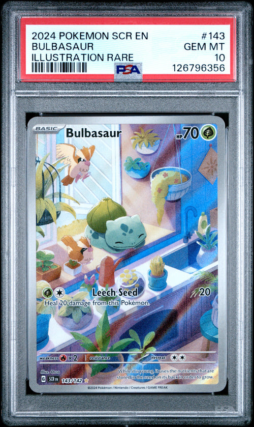 BULBASAUR 143/142 PSA 10 POKEMON SCR EN-STELLAR CROWN ILLUSTRATION RARE