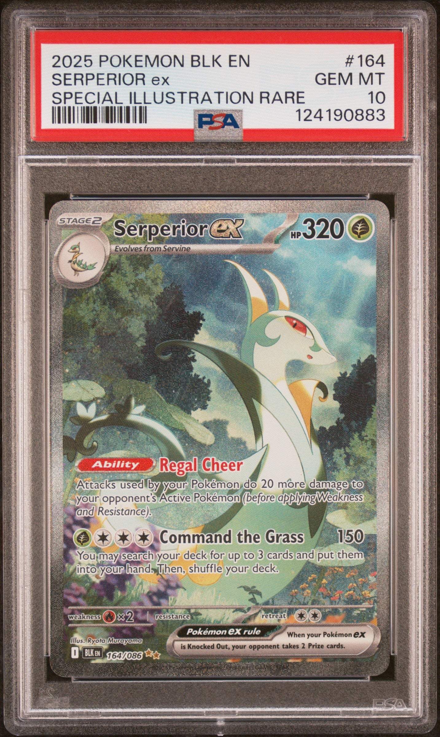 SERPERIOR EX 164/086 PSA 10 POKEMON BLK EN-BLACK BOLT SPECIAL ILLUSTRATION RARE