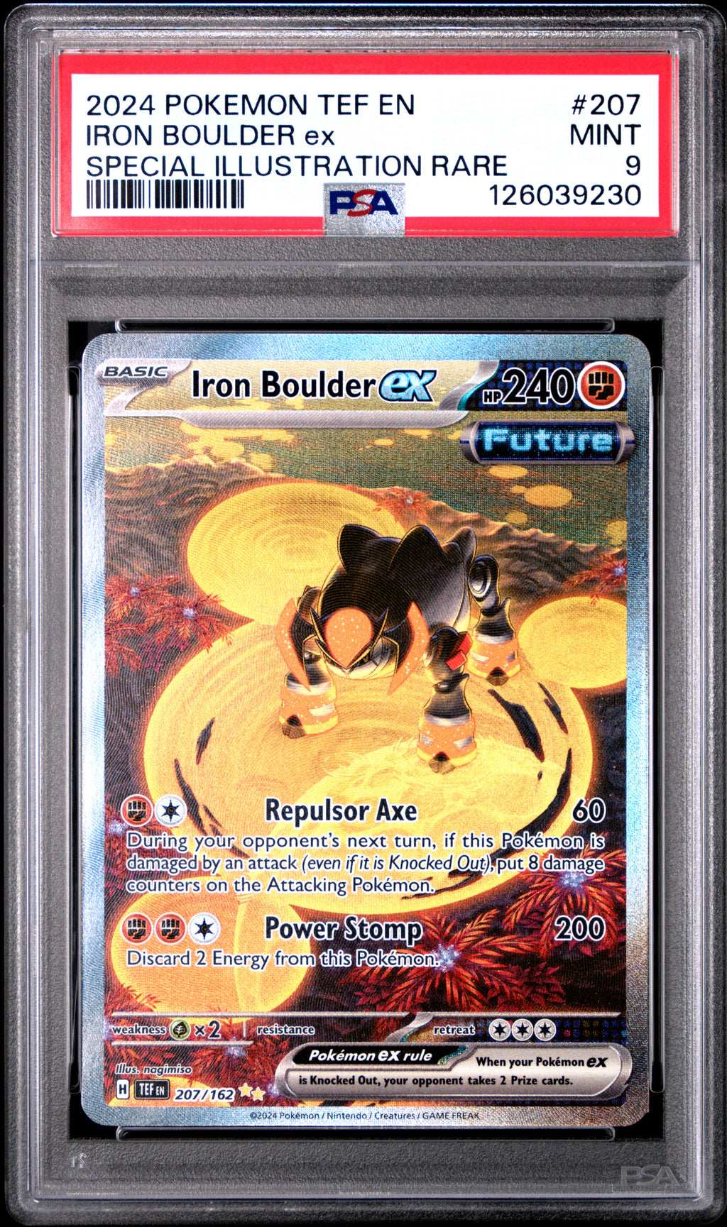 IRON BOULDER EX 207/162 PSA 9 POKEMON SPECIAL ILLUSTRATION RARE