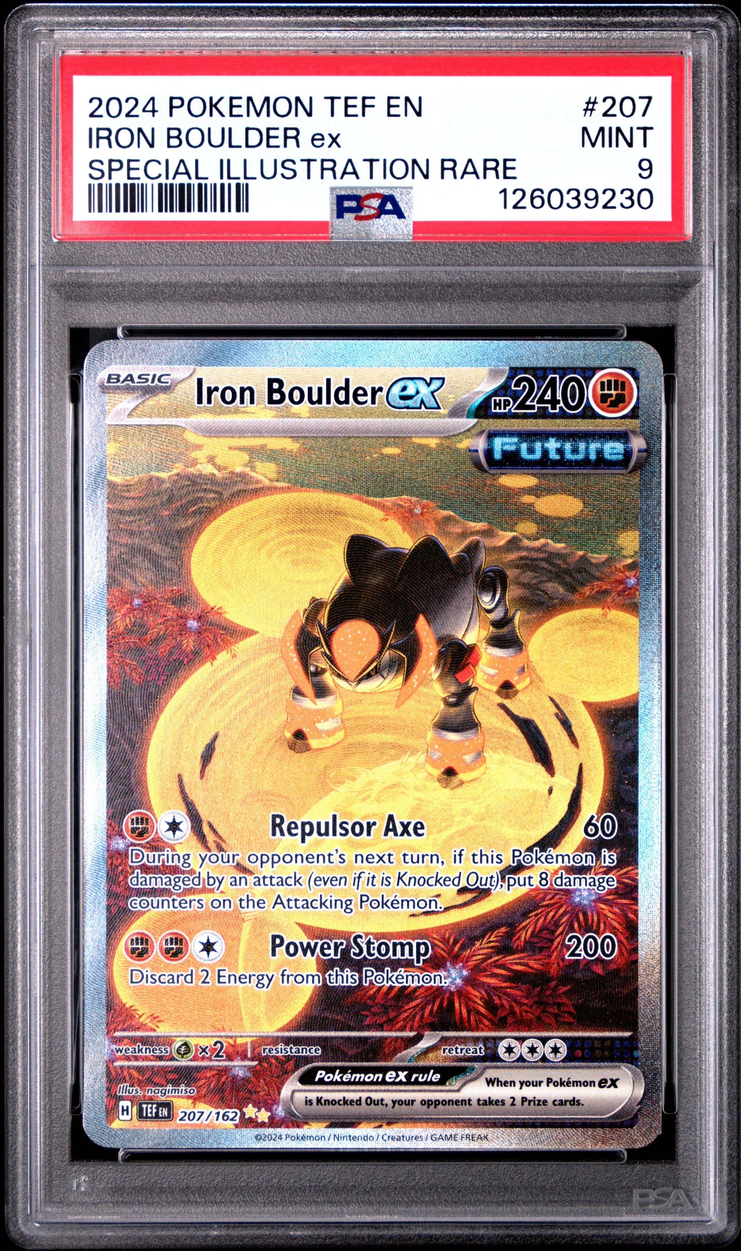 IRON BOULDER EX 207/162 PSA 9 POKEMON SPECIAL ILLUSTRATION RARE