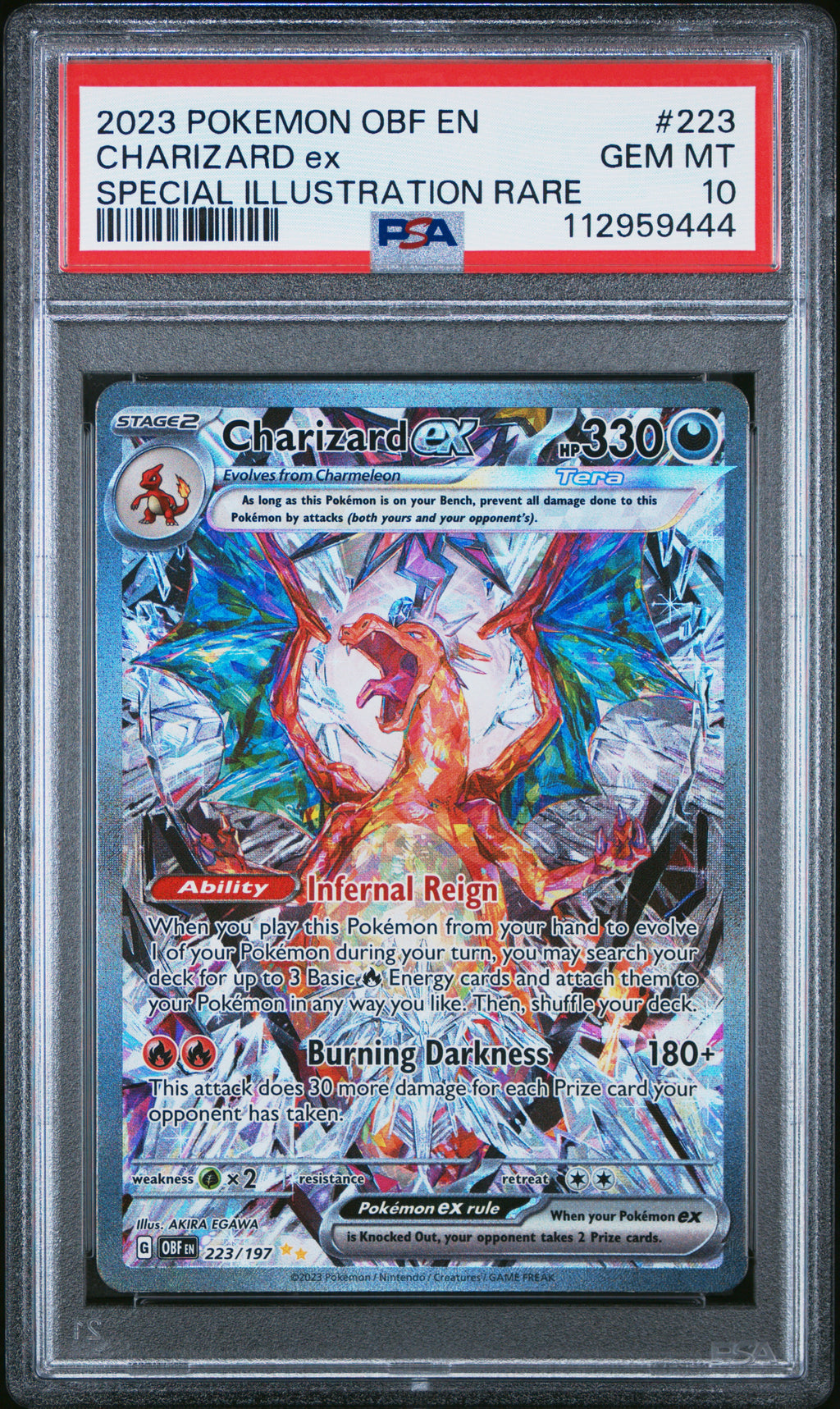 CHARIZARD EX 223/197 PSA 10 POKEMON SPECIAL ILLUSTRATION RARE