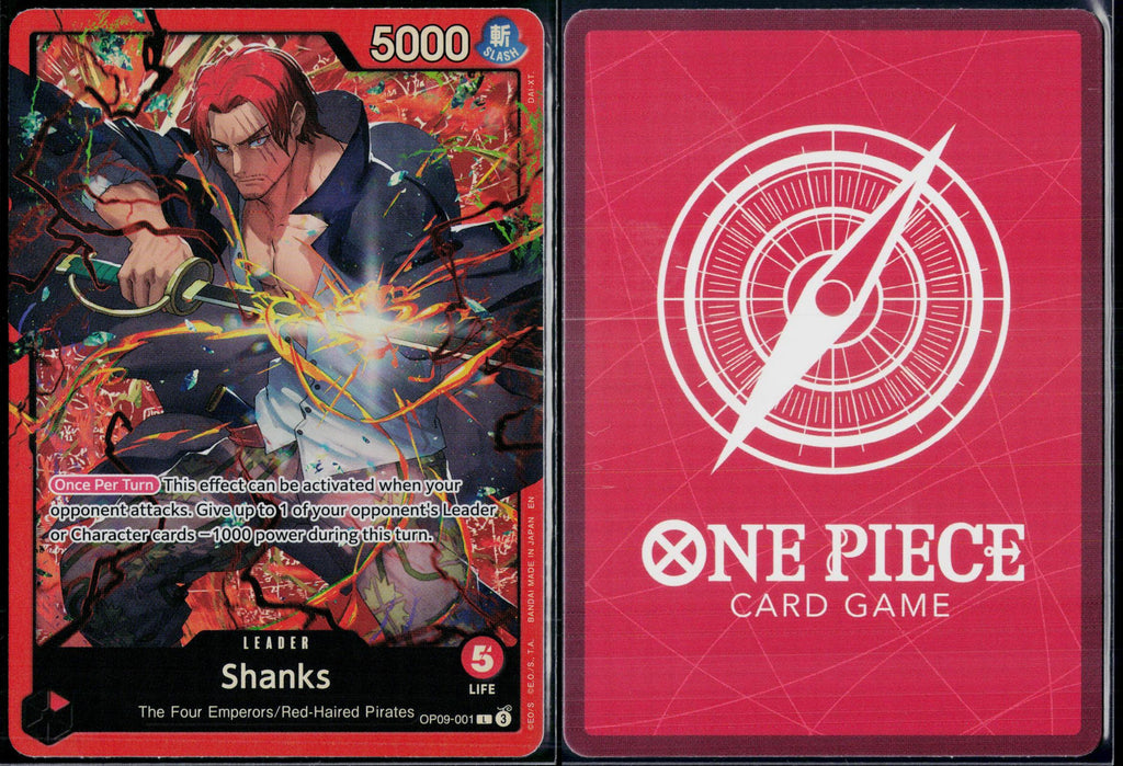 SHANKS (REPRINT) OP09-001 ONE PIECE STARTER DECK 23: RED SHANKS L NM