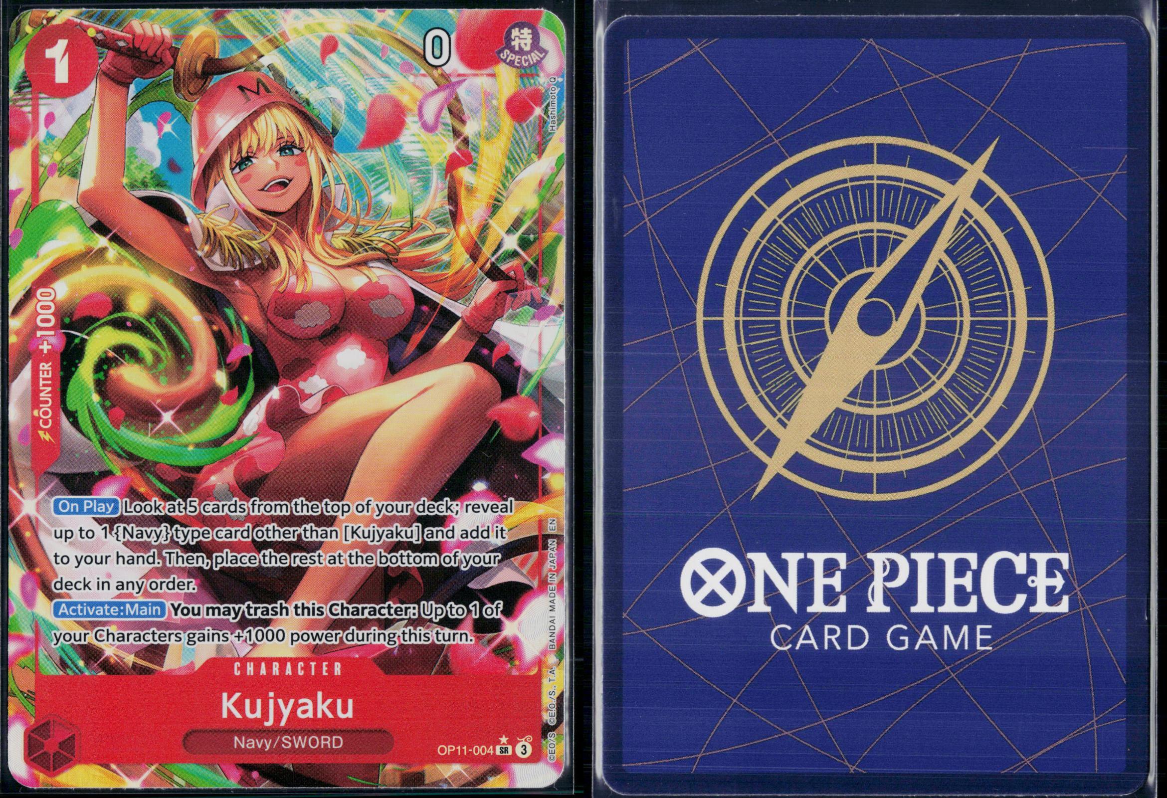 KUJYAKU (ALTERNATE ART) OP11-004 ONE PIECE A FIST OF DIVINE SPEED SR NM