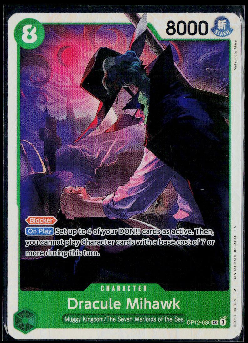 DRACULE MIHAWK OP12-030 ONE PIECE LEGACY OF THE MASTER SR NM