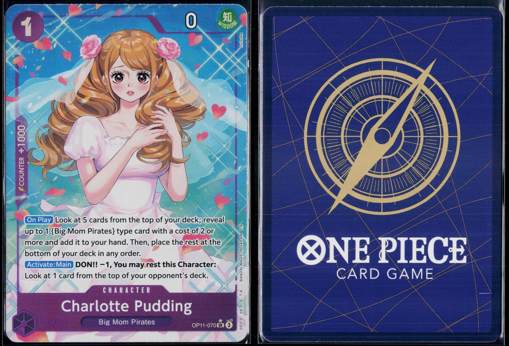 CHARLOTTE PUDDING (ALTERNATE ART) OP11-070 ONE PIECE A FIST OF DIVINE SPEED NM