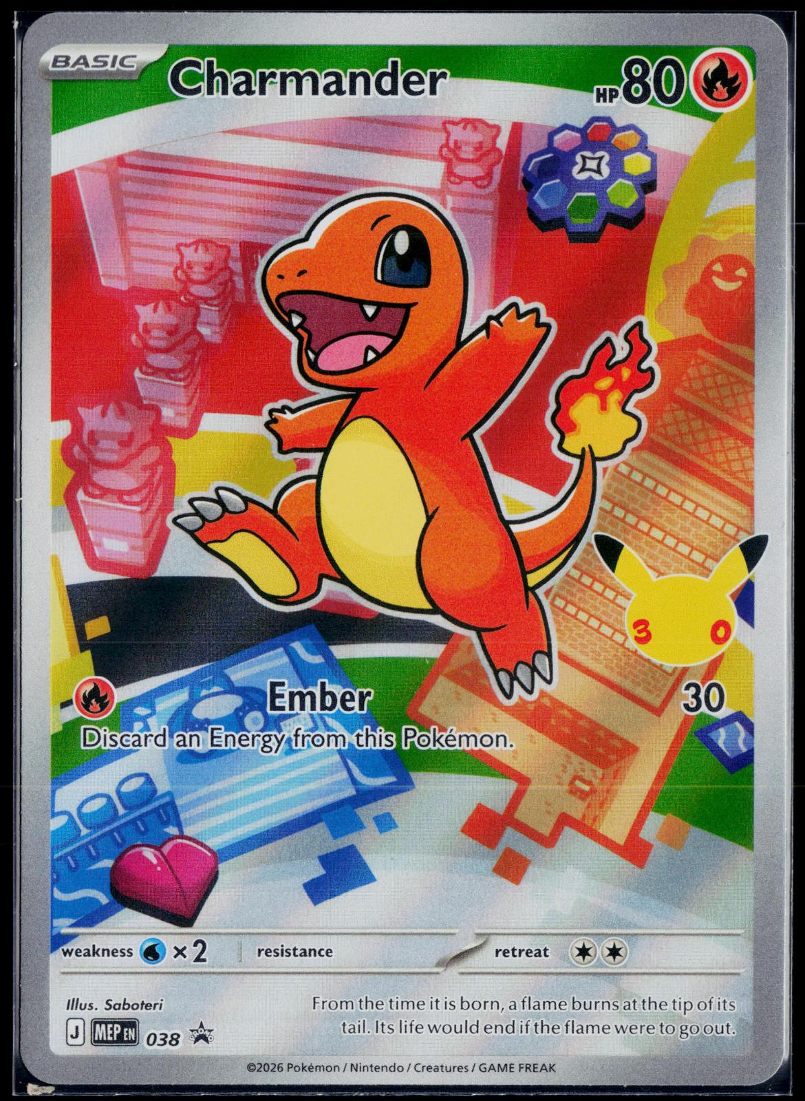 CHARMANDER 038 POKEMON ME: MEGA EVOLUTION PROMO HOLO P NM