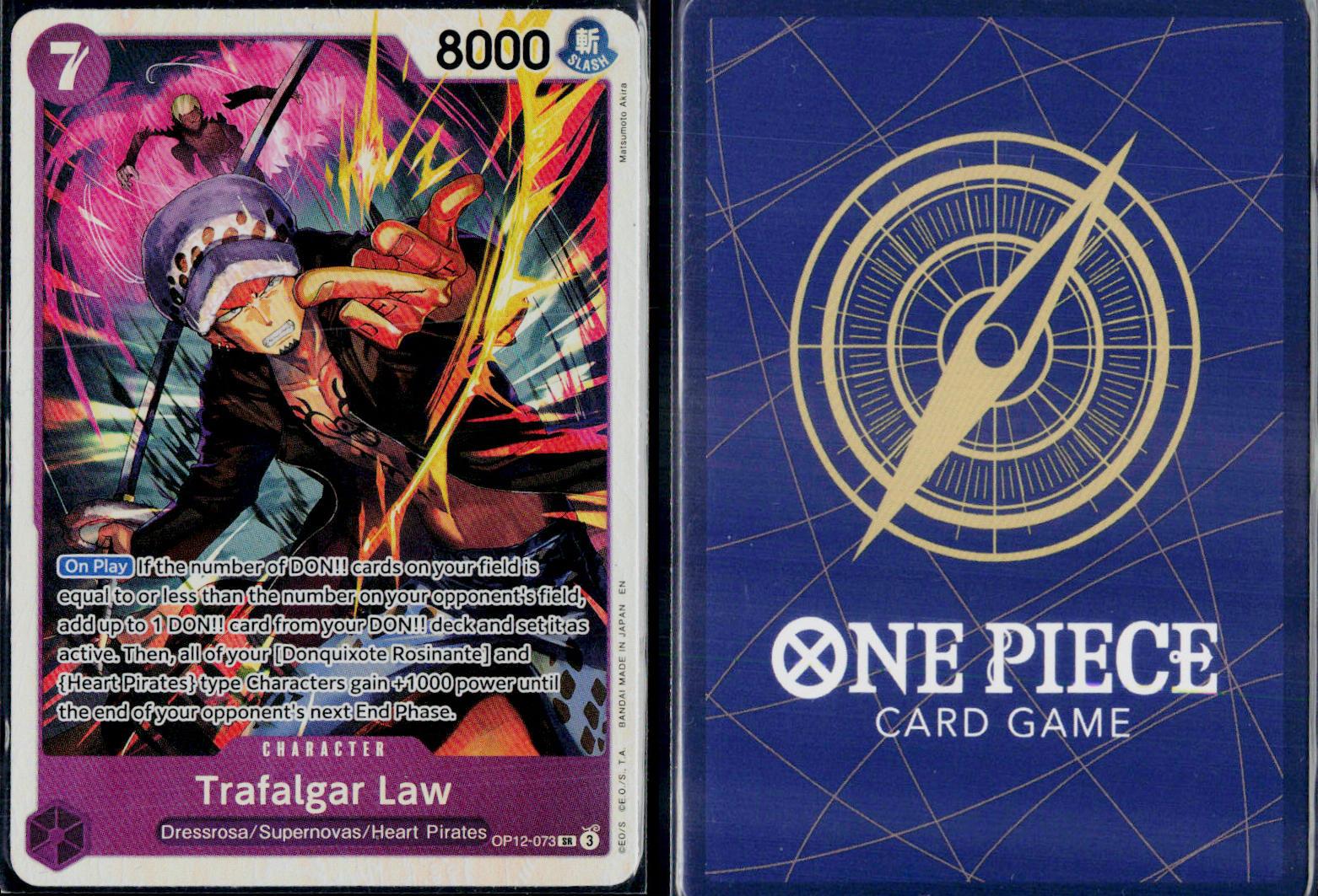 TRAFALGAR LAW (073) OP12-073 ONE PIECE LEGACY OF THE MASTER SR NM