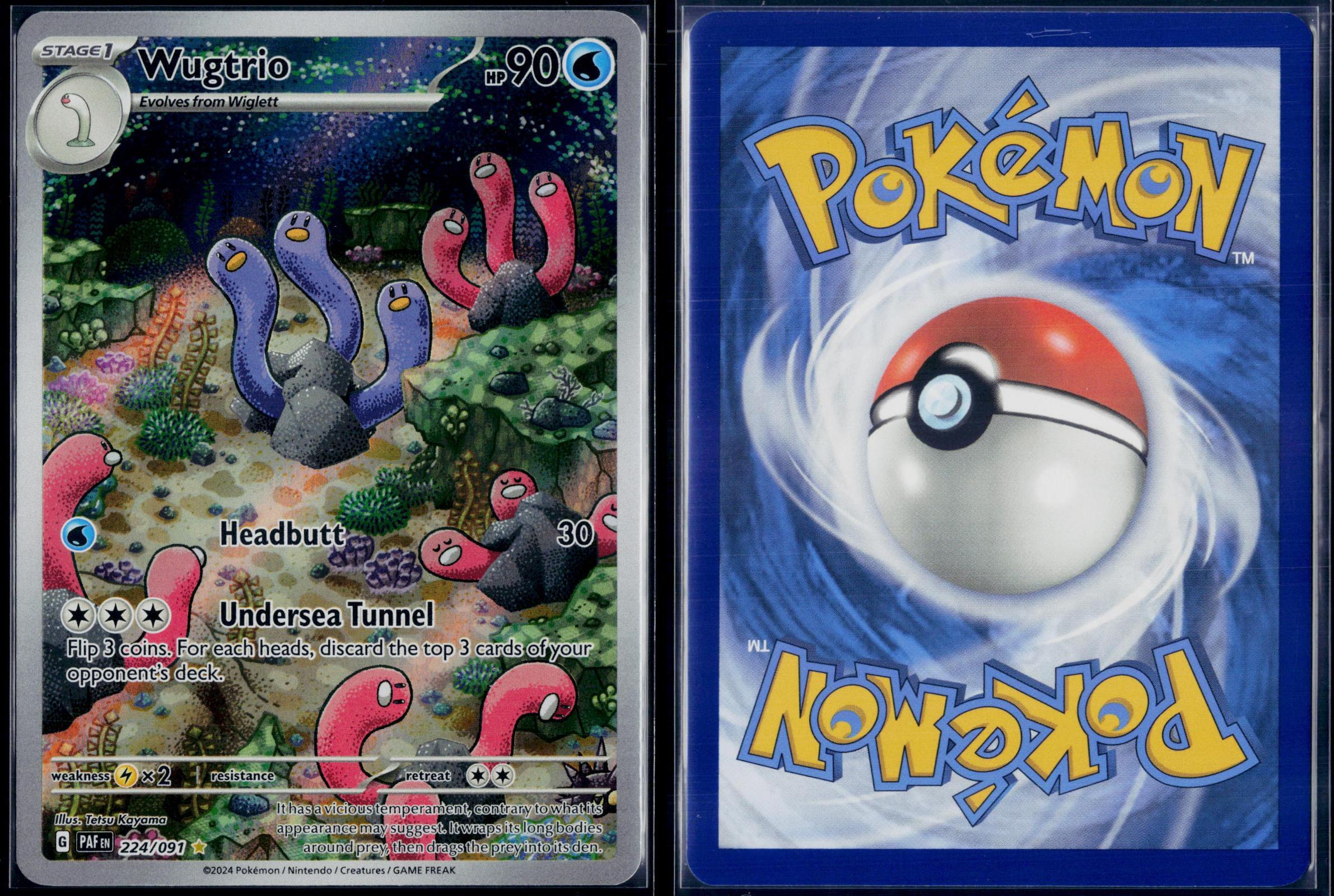 WUGTRIO 224/091 POKEMON PALDEAN FATES ILLUSTRATION RARE NM