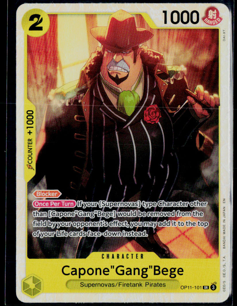 CAPONE"GANG"BEGE (101) OP11-101 ONE PIECE A FIST OF DIVINE SPEED SR NM