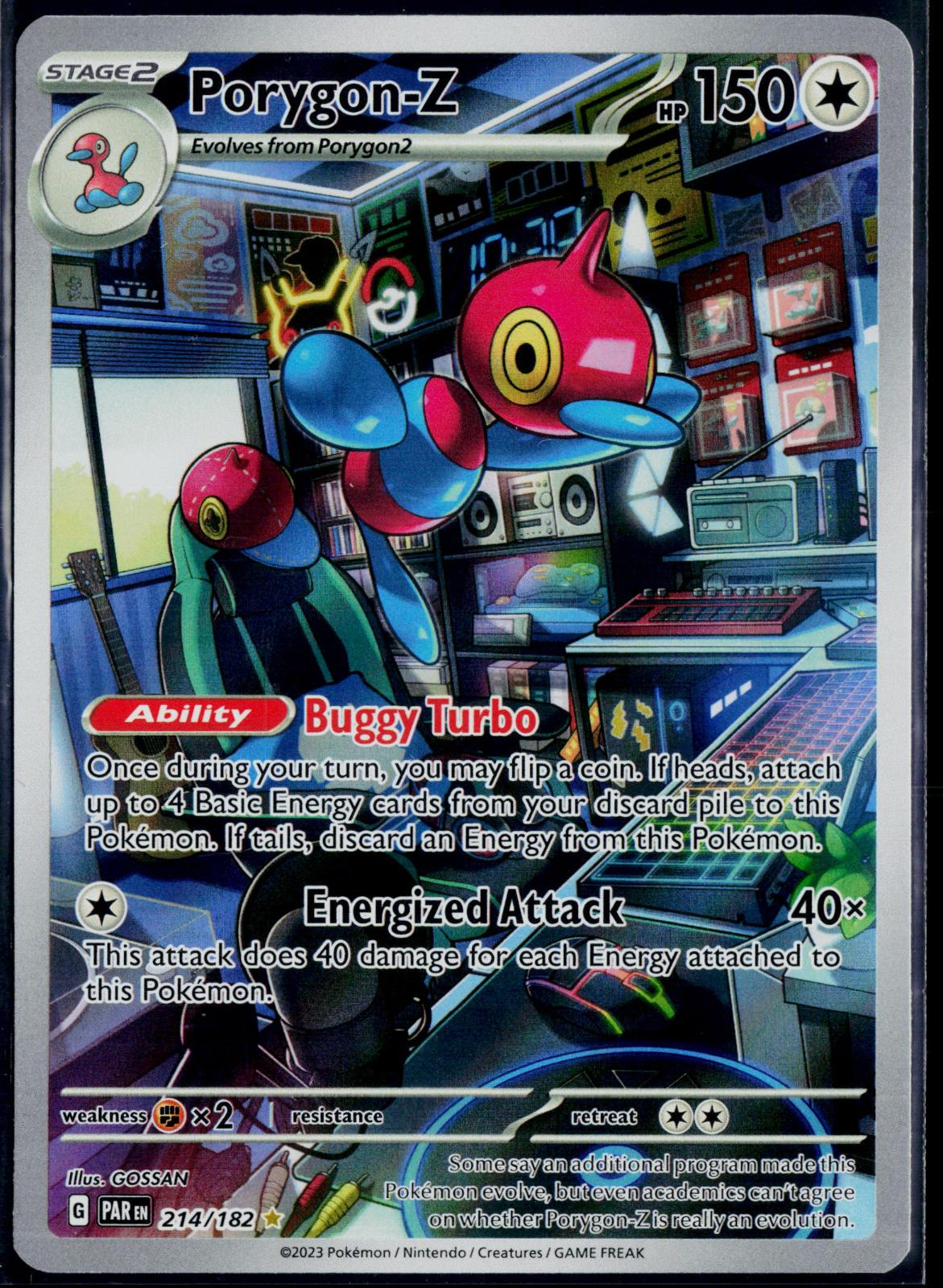 PORYGON-Z 214/182 POKEMON PARADOX RIFT ILLUSTRATION RARE NM