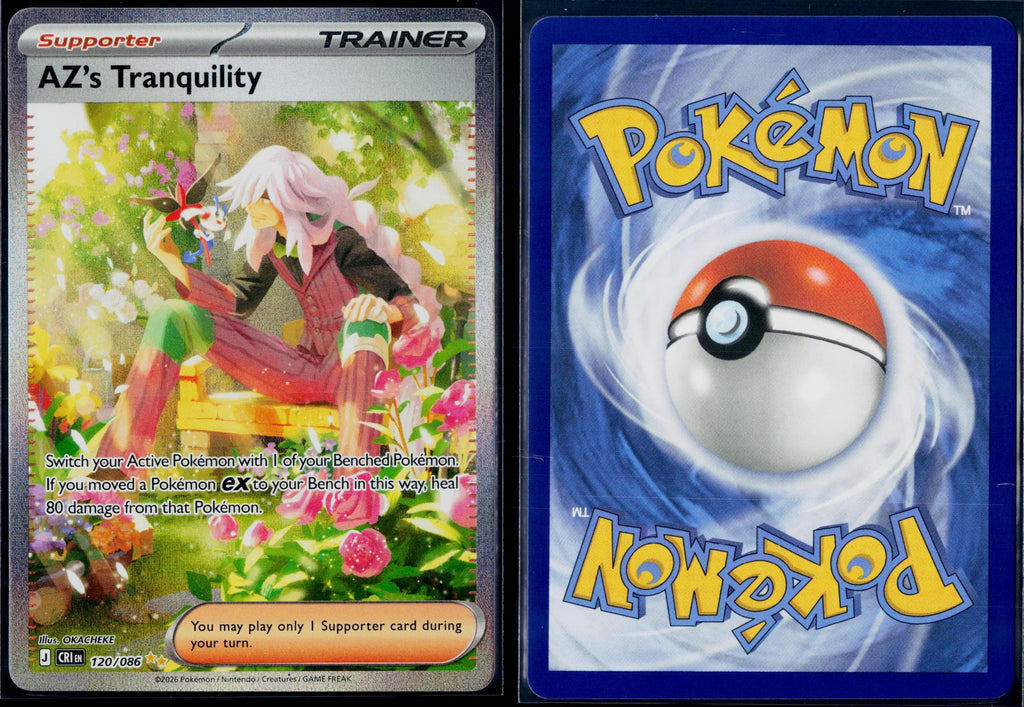 AZ'S TRANQUILITY 120/086 POKEMON ME04: CHAOS RISING SPECIAL ILLUSTRATION RARE NM