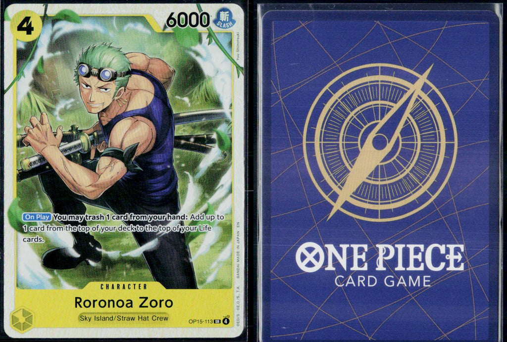 RORONOA ZORO OP15-113 ONE PIECE ADVENTURE ON KAMI'S ISLAND SR NM