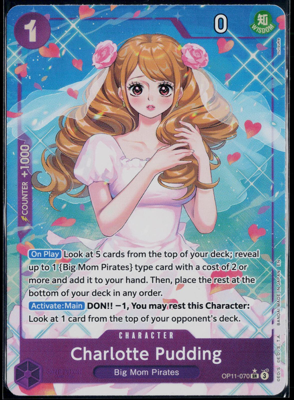 CHARLOTTE PUDDING (ALTERNATE ART) OP11-070 ONE PIECE A FIST OF DIVINE SPEED NM