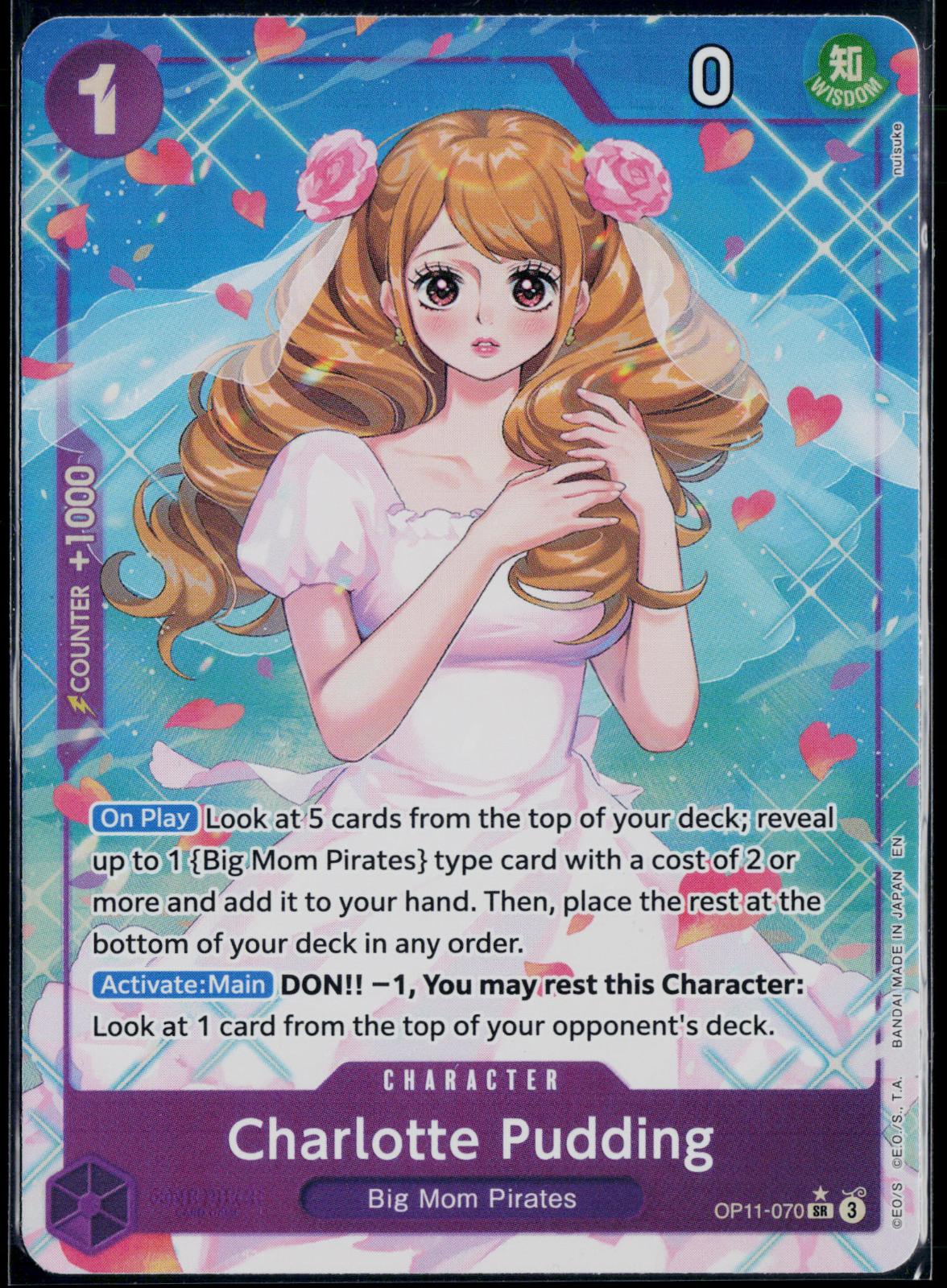 CHARLOTTE PUDDING (ALTERNATE ART) OP11-070 ONE PIECE A FIST OF DIVINE SPEED NM