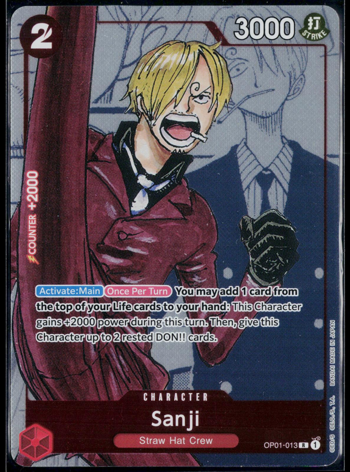 SANJI (ALTERNATE ART) OP01-013 ONE PIECE PROMOTION CARDS P NM