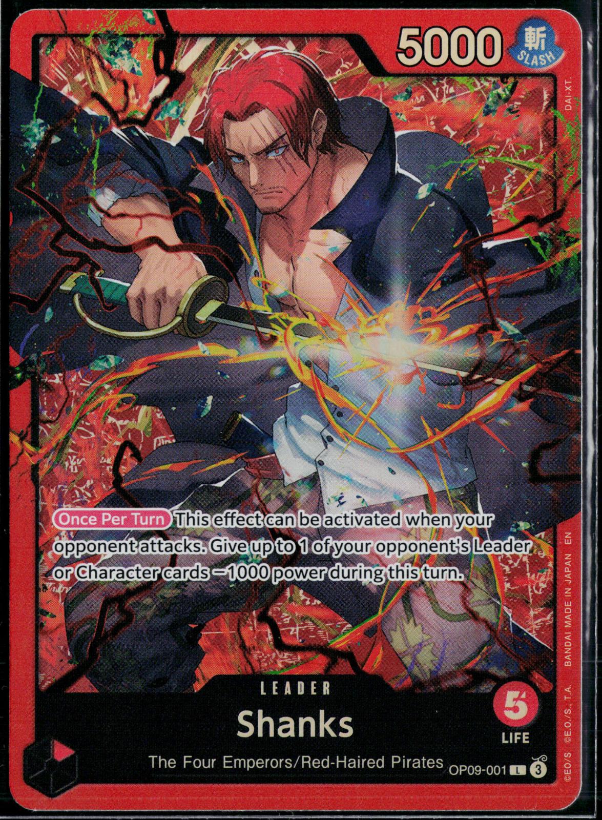 SHANKS (REPRINT) OP09-001 ONE PIECE STARTER DECK 23: RED SHANKS L NM