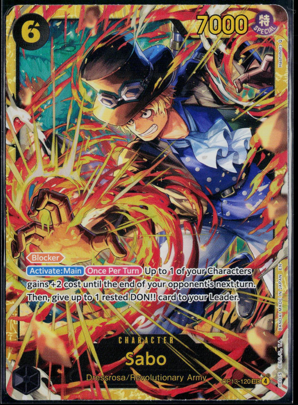 SABO (120) OP13-120 ONE PIECE CARRYING ON HIS WILL SEC NM