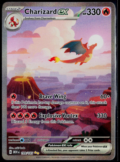 CHARIZARD EX 199/165 POKEMON 151 SPECIAL ILLUSTRATION RARE NM-