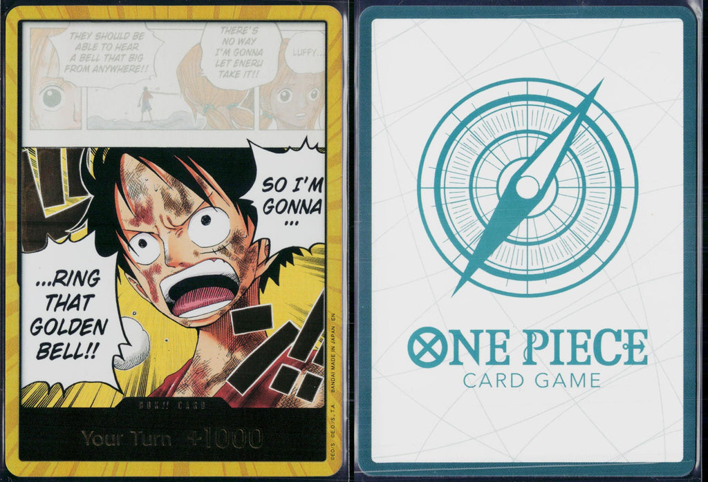 DON!! CARD (LUFFY) (GOLD) ONE PIECE ADVENTURE ON KAMI'S ISLAND DON!! NM