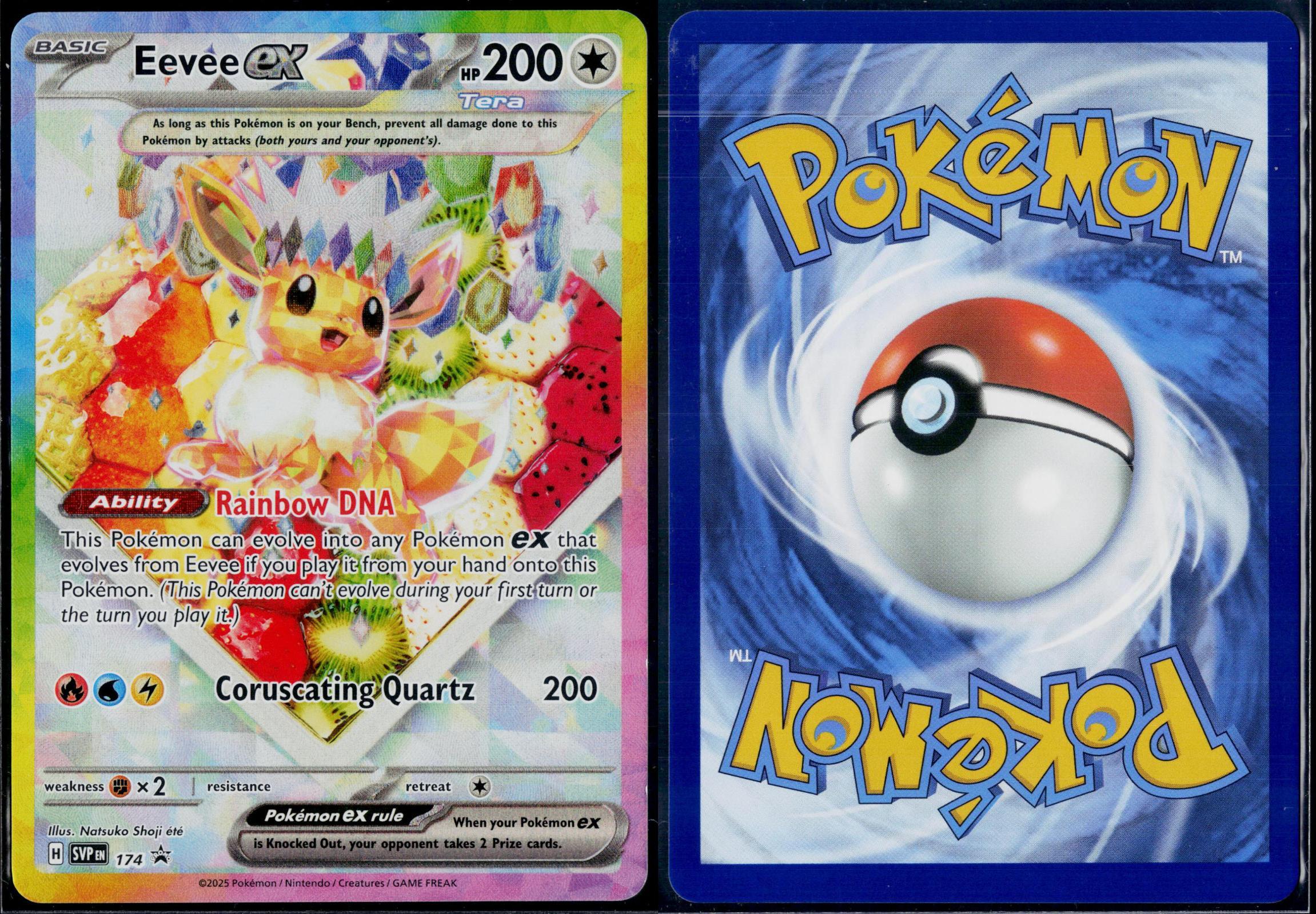 EEVEE EX 174 POKEMON SCARLET & VIOLET PROMO HOLO P NM
