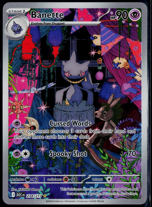 BANETTE 234/217 POKEMON ASCENDED HEROES ILLUSTRATION RARE NM