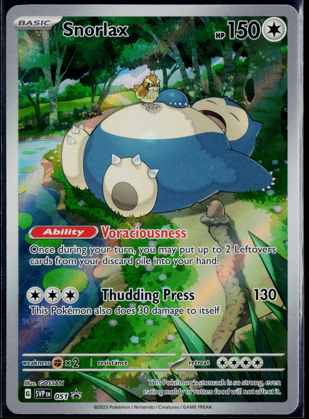 SNORLAX 051 POKEMON SCARLET & VIOLET PROMO HOLO P NM