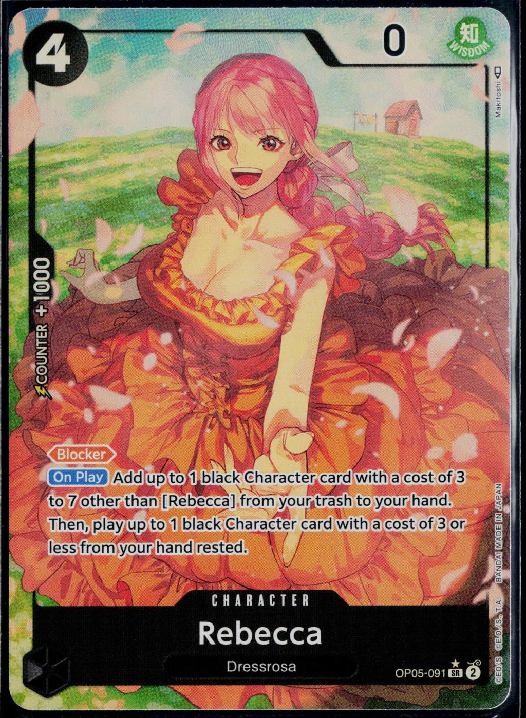 REBECCA (ALTERNATE ART) OP05-091 ONE PIECE AWAKENING OF THE NEW ERA SR NM