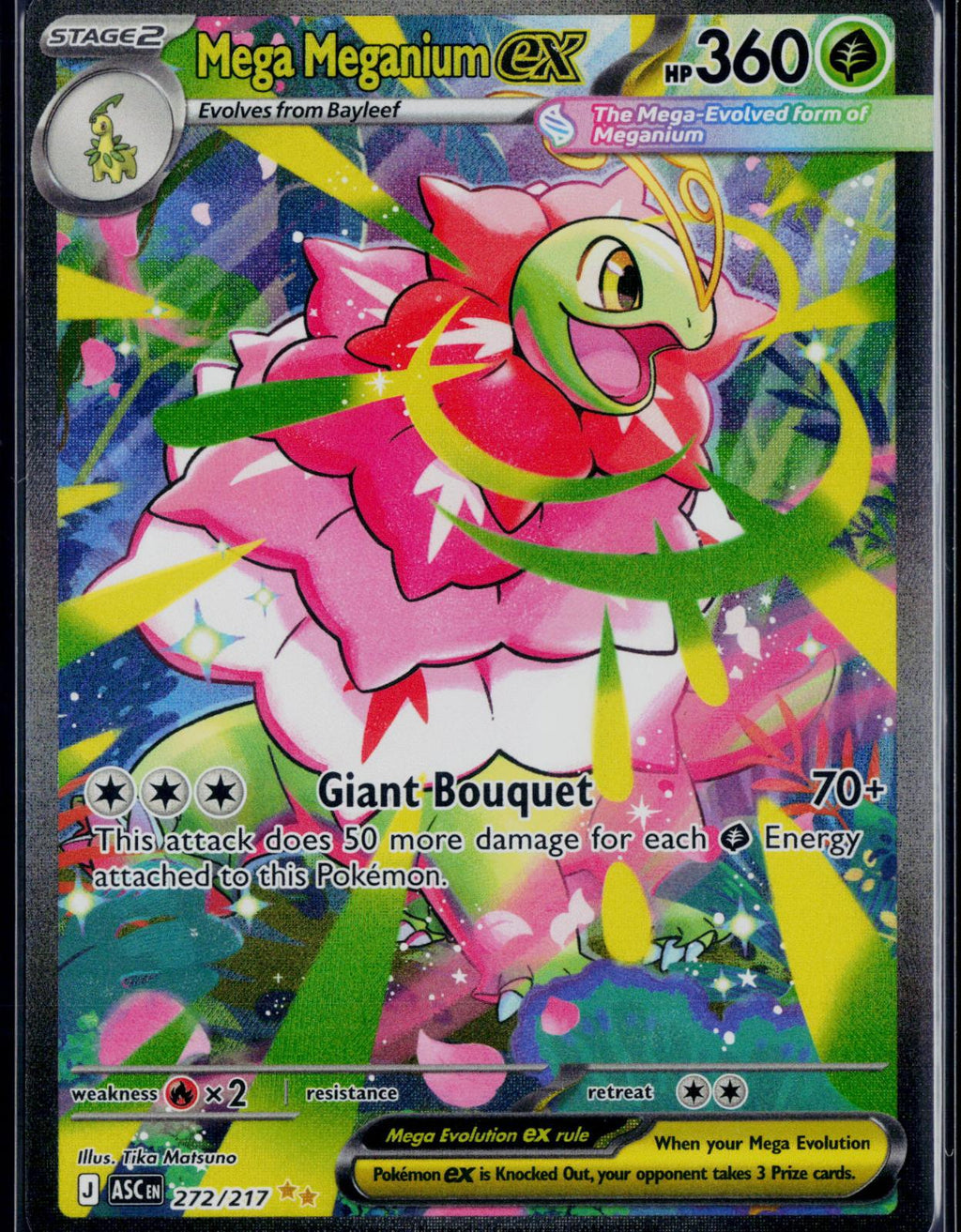 MEGA MEGANIUM EX 272/217 POKEMON ASCENDED HEROES SPECIAL ILLUSTRATION RARE NM